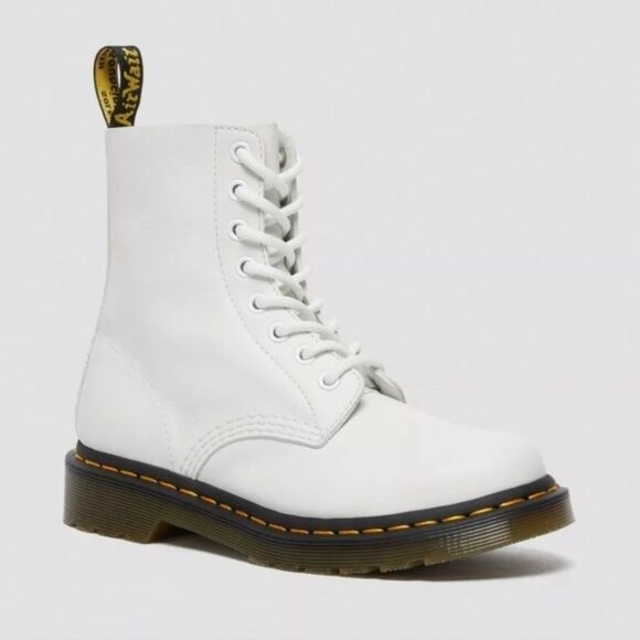 Dr. Martens White Heeled Boots - Picture 6 of 15